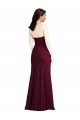 Wholesale Strapless Crepe Maxi Prom Dress with Front Slit UK