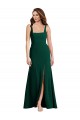 Wholesale Square Neck Trumpet Maxi Prom Dress with Front Slit UK