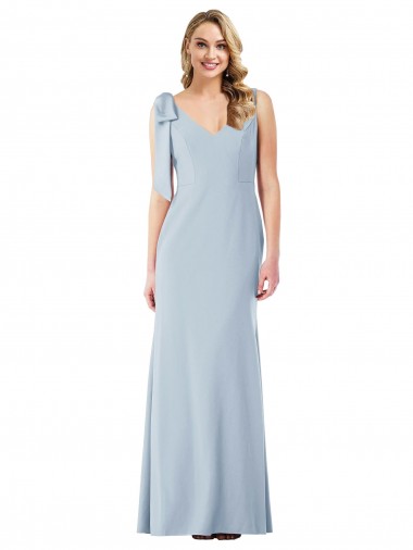 Wholesale V-Back Bow Shoulder Trumpet Prom Dress UK