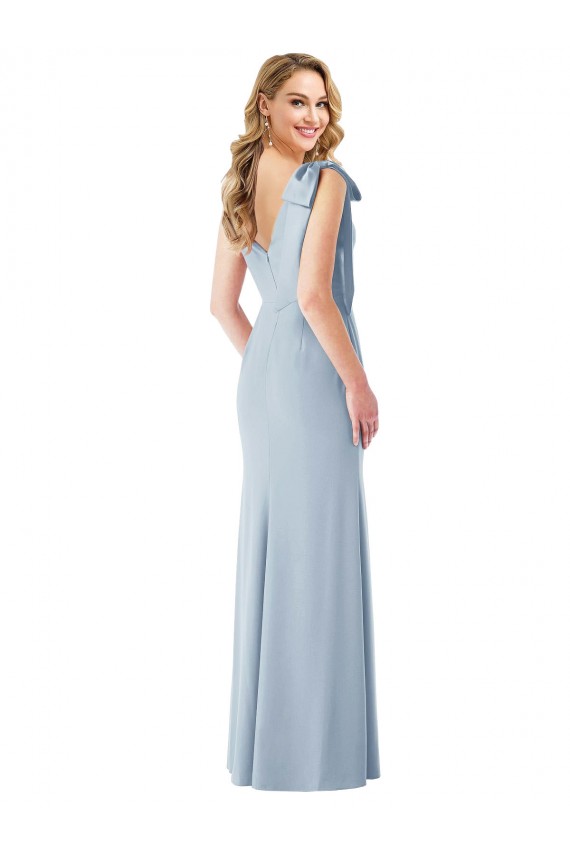 Wholesale V-Back Bow Shoulder Trumpet Prom Dress UK