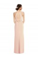 Wholesale Halter Criss Cross Cutout Back Maxi Crepe Prom Dress UK