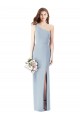 Wholesale One Shoulder Crepe Trumpet Prom Dress with Front Slit UK