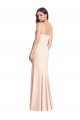 Wholesale Seamed Bodice Crepe Trumpet Prom Dress with Front Slit UK