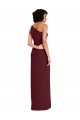 Wholesale Sleek One Shoulder Long Crepe Prom Dress with Daring Slit UK