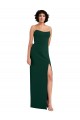 Wholesale Scooped Strapless Neckline Crepe Prom Dress with Side Slit UK