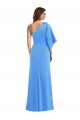 Wholesale One Shoulder Bell Sleeves Trumpet Prom Dress UK