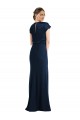 Wholesale Soft Bow Blouson Bodice Trumpet Crepe Prom Dress UK