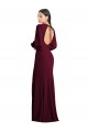Wholesale Puff Sleeves Long Maxi Briddesmaid Dress with Cutout Tie Back UK