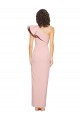 Wholesale Full Length One Shoulder Crepe Prom Dress with Side Leg Split UK