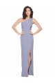 Wholesale Floor Length One Shoulder Crepe Prom Dress with Pencil Skirt and Side Split UK