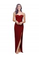 Wholesale Straight Pencil Skirt Long Sweetheart Crepe Prom Dress with High Side Split UK