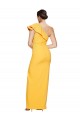 Wholesale One Shoulder Floor Length Crepe Prom Dress with Thigh High Split UK