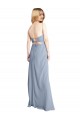 Wholesale Straight Neckline Crepe Slip Prom Dress with Strappy Back UK
