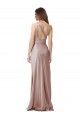 Wholesale One Shoulder Black-Tie Floor Length Long Stretch Satin Prom Dress UK