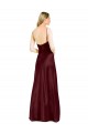 Wholesale Sleek Spaghetti Straps V-Neck Stretch Satin Prom Dress with Center Front Slit UK