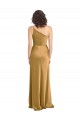 Wholesale One Shoulder Long Floor Length Stretch Satin Slip Prom Dress UK