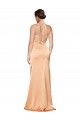 Wholesale One Shoulder Ruched Stretch Satin Prom Dress with Thigh High Split UK