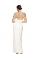 Wholesale High Neck Stretch Satin Prom Dress with Low Back and Side Slit UK