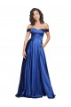 Wholesale Ball Gown Off the Shoulder Sweetheart Stretch Satin Prom Dress UK