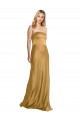 Wholesale Sleek Strapless Long A-Line Stretch Satin Prom Dress UK