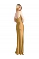 Wholesale Sleek Strapless Long A-Line Stretch Satin Prom Dress UK