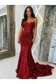 Wholesale Sweetheart Sleeveless Long Court Train Velvet Sequin Prom Dress UK