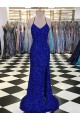 Wholesale V-Neck Sleeveless Long Velvet Sequin Prom Dress UK