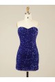 Wholesale Short Sweetheart Velvet Sequin Prom Dress UK