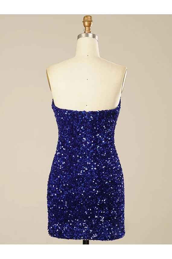 Wholesale Short Sweetheart Velvet Sequin Prom Dress UK