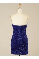 Wholesale Short Sweetheart Velvet Sequin Prom Dress UK