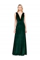 Wholesale Daring Deep V-Neck Long Full Length Velvet Prom Dress UK