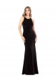 Wholesale Vintage Velvet High Neck Prom Dress with Strappy Back UK