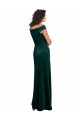 Wholesale Floor Length Cap Sleeves Long Velvet Prom Dress with High Side Slit UK
