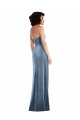 Wholesale Strapless Velvet Maxi Prom Dress with Draped Skirt UK