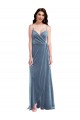 Wholesale Velvet Wrap Maxi Prom Dress with Pockets UK