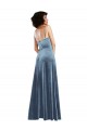 Wholesale Sleek Cowl Neck Velvet Maxi Prom Dress with Pockets UK