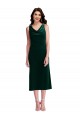 Wholesale Cowl Neck Velvet Midi Length Cocktail Prom Dress / Homecoming Dress UK