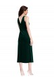 Wholesale Cowl Neck Velvet Midi Length Cocktail Prom Dress / Homecoming Dress UK