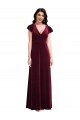 Wholesale Flutter Sleeve Velvet Maxi Prom Dress with Pockets UK