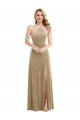 Wholesale High Neck Halter Open Back Long Velvet Maxi Prom Dress with Pockets UK