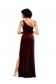 Wholesale One Shoulder Floor-Length Velvet Prom Dress UK