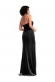 Wholesale Empire Waist Stretch Velvet Prom Dress with Halter Strap UK