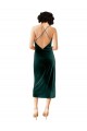 Wholesale Midi Length Sleek Cowl Neckline Short Velvet Cocktail Prom Dress / Homecoming Dress UK