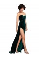 Wholesale Sweetheart Fluid Velvet Prom Dress with High Split UK