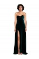 Wholesale Sweetheart Fluid Velvet Prom Dress with High Split UK