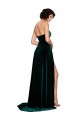 Wholesale Sweetheart Fluid Velvet Prom Dress with High Split UK